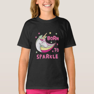 T-shirt Né pour être une licorne étincelle magique