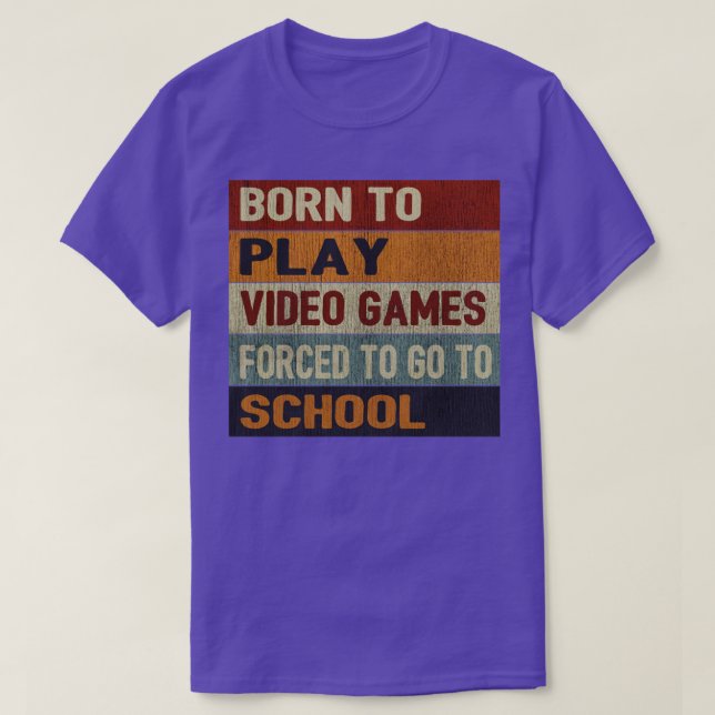 T-shirt Né Pour Jouer À Des Jeux Vidéo (Design devant)