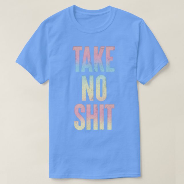 T-shirt Ne prenez pas de style défraîchi 80s Rainbow Desig (Design devant)