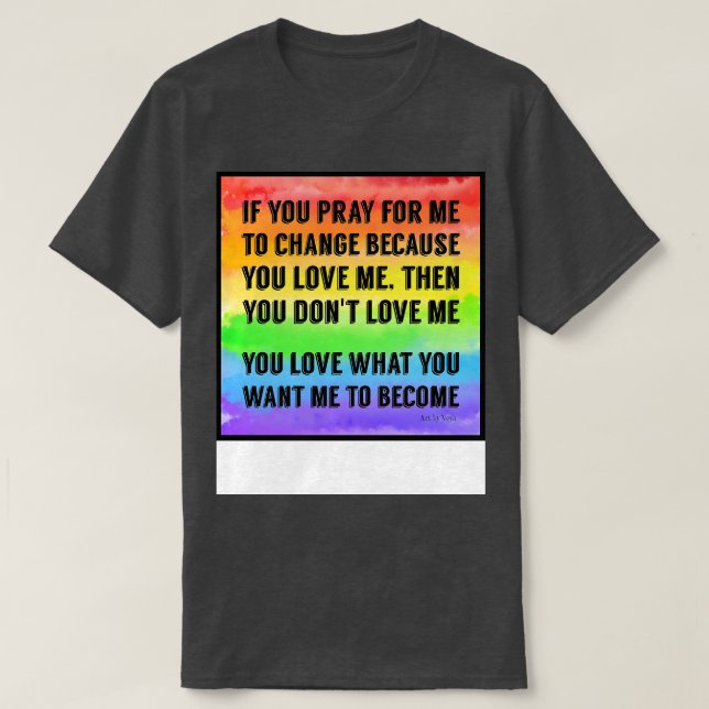 T-shirt Ne prie pas pour moi 2 (Design devant)