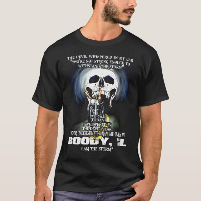 T-shirt Ne sous-estimez jamais BOODY IL Man (Devant)