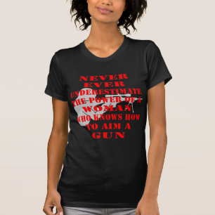 T-shirt Ne Sous-Estimez Jamais Le Pouvoir D'Une Femme Qui 