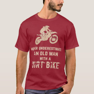 T-shirt Ne Sous-Estimez Jamais Le Vieux Homme Avec Un Vélo