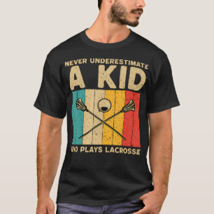 T-shirt Ne sous-estimez jamais un enfant qui joue au lacro