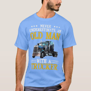 T-shirt Ne sous-estimez jamais un vieil homme avec un cami