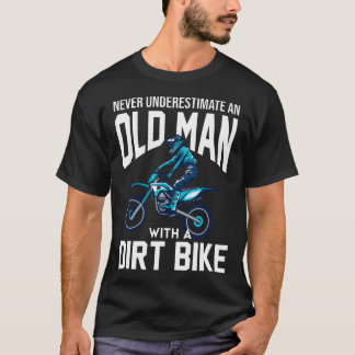 T-shirt Ne sous-estimez jamais un vieil homme avec un vélo