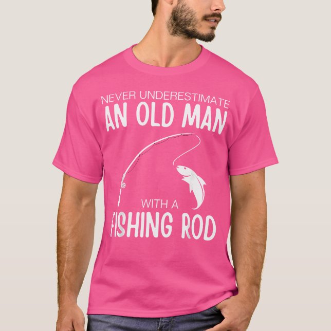 T-shirt Ne Sous-Estimez Jamais Un Vieux Homme Avec Un Bâto (Devant)