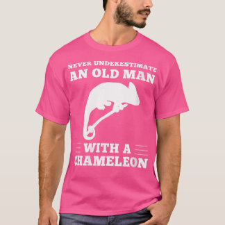 T-shirt Ne Sous-Estimez Jamais Un Vieux Homme Avec Un Cham