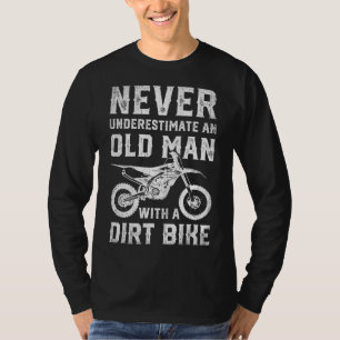 T-shirt Ne Sous-Estimez Jamais Un Vieux Homme Avec Un Vélo