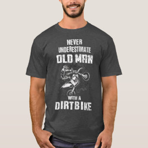 T-shirt Ne Sous-Estimez Jamais Un Vieux Homme Avec Un Vélo