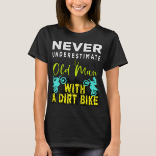 T-shirt Ne Sous-Estimez Jamais Un Vieux Homme Avec Un Vélo