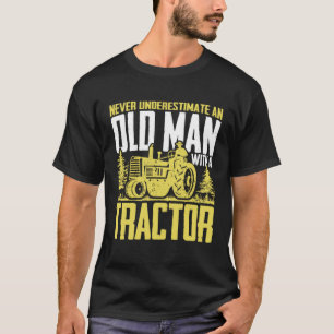 T-shirt Ne Sous-Estimez Jamais Un Vieux Homme Avec Une Fer