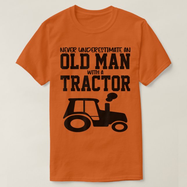 T-shirt Ne Sous-Estimez Jamais Un Vieux Homme Avec Une Fer (Design devant)