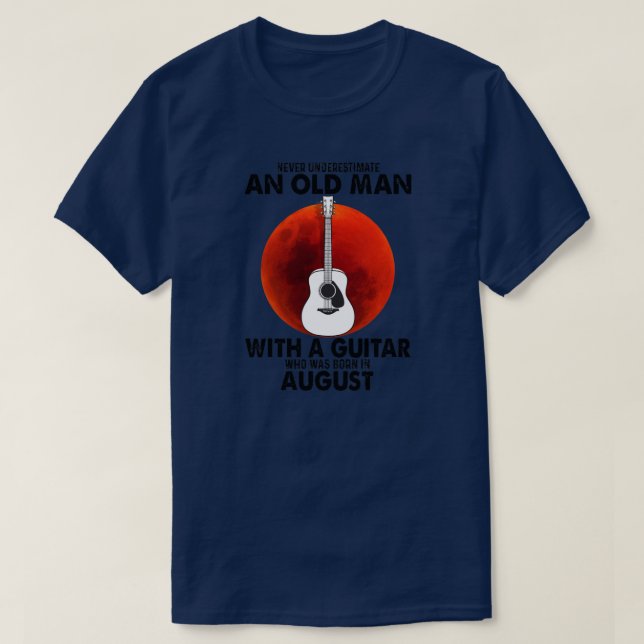 T-shirt Ne Sous-Estimez Jamais Un Vieux Homme Avec Une Gui (Design devant)