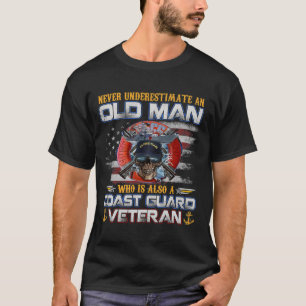 T-shirt Ne Sous-Estimez Jamais Un Vieux Homme De La Garde 