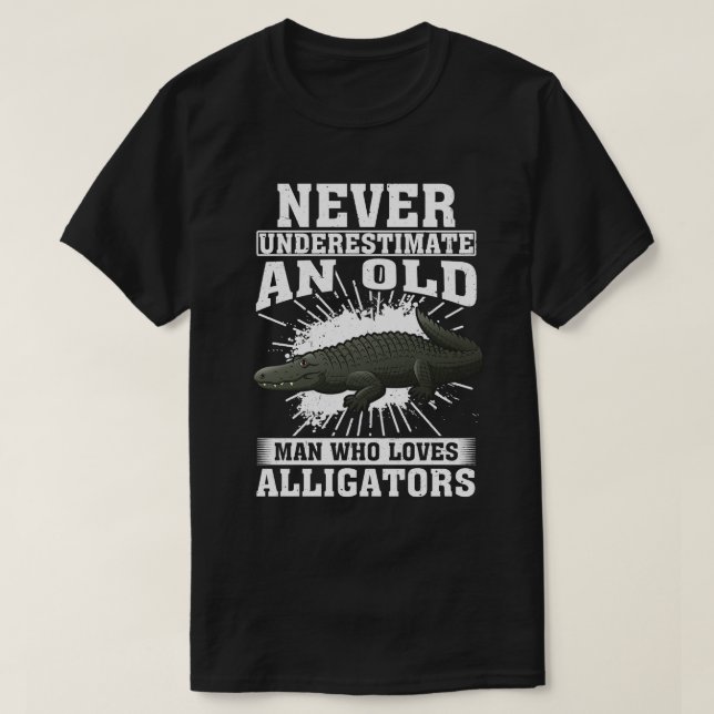 T-shirt Ne Sous-Estimez Jamais Un Vieux Homme Qui Aime L'A (Design devant)