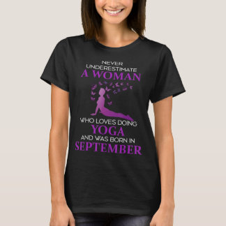 T-shirt Ne Sous-Estimez Jamais Une Femme Née En Septembre