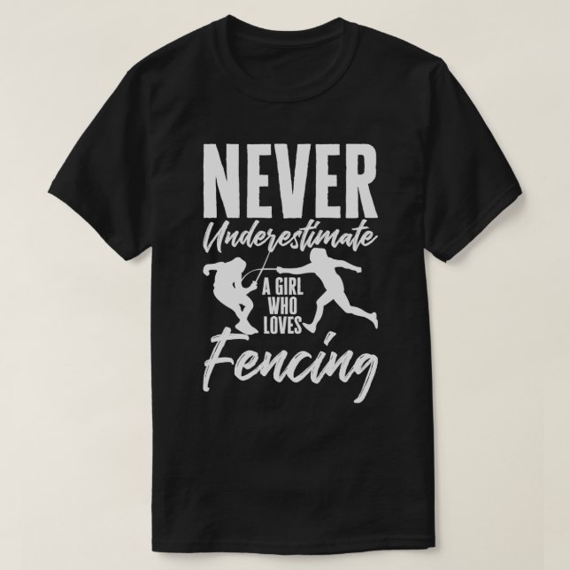 T-shirt Ne Sous-Estimez Jamais Une Fille Qui Aime La Clôtu (Design devant)