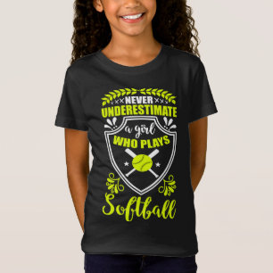 T-Shirt Ne Sous-Estimez Jamais Une Fille Qui Joue Au Neon 
