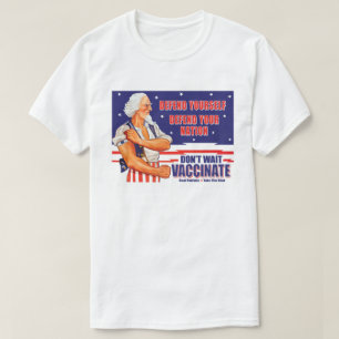 T-shirt Ne tardez pas, vaccinez Oncle Sam rétro prenez le 