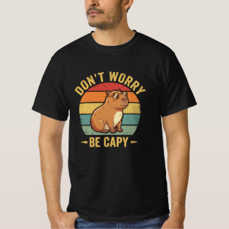 T-shirt Ne t'inquiète pas, sois capy Fun Capybara Rétro Co