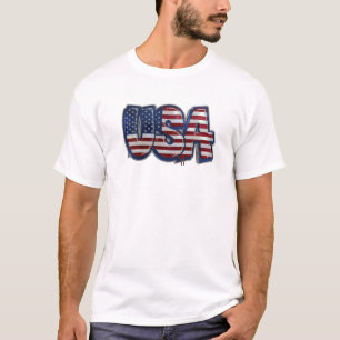 T-shirt Né Vivre Mourir aux États-Unis Drapeau Américain P