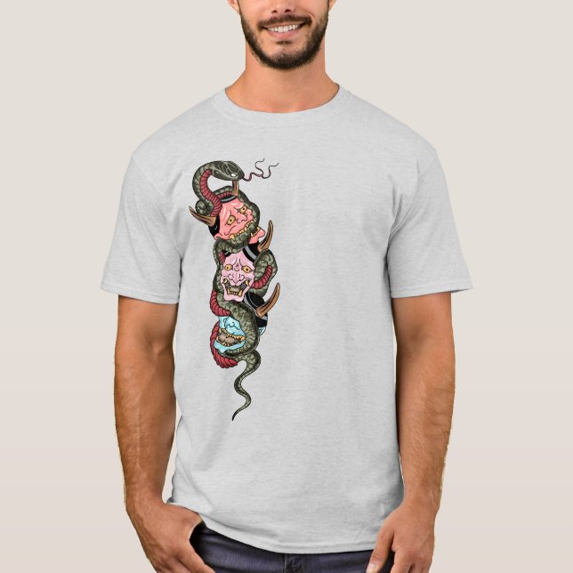 T-shirt Ne vois pas de mal, ne parle pas de mal, n'entends (Devant)