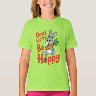 T-shirt ne vous inquiétez pas être optimiste drôle lapin
