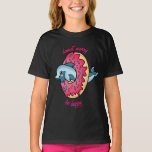 T-shirt Ne vous inquiétez pas Soyez heureux slogan avec Da