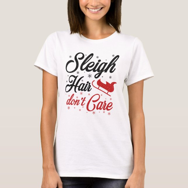 T-shirt Ne vous souciez pas des cheveux cousus (Devant)