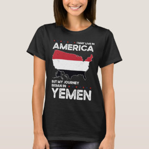T-shirt Né Yéménite Yémen États-Unis Citoyenneté
