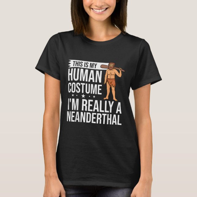 T-shirt Neanderthal Caveman Femme Crâne Cadeau (Devant)