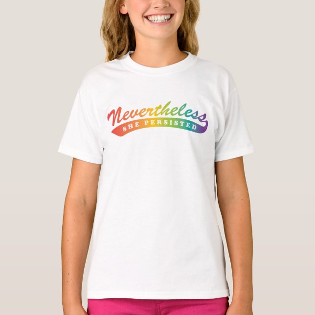 T-shirt Néanmoins, elle a persisté. Pièce en t raglane (Devant)