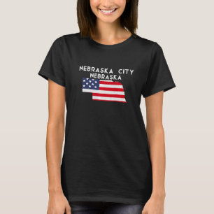 T-shirt Nebraska City Nebraska USA State America Travel Ne