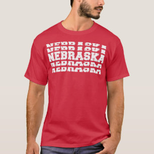 T-shirt Nebraska empilé Vintage