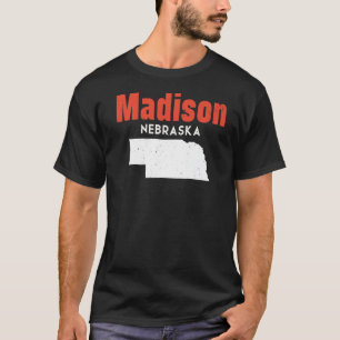 T-shirt Nebraska États-Unis Amérique Voyage Nebraskan Madi