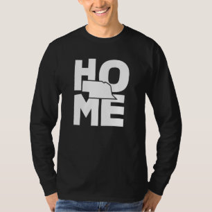 T-shirt Nebraska State By Home Us Carte