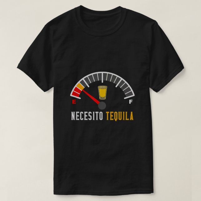 T-shirt Necesito Tequila Cinco de Mayo espagnol (Design devant)