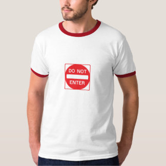 T-shirt N'écrivez pas le panneau routier