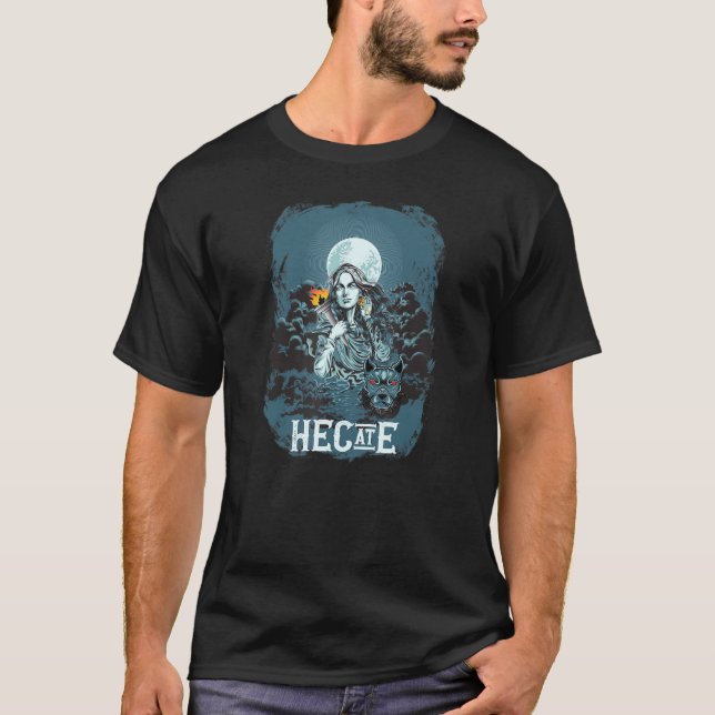 T-shirt Necromancier Ésotérisme Décoration Rituel Lune Mag (Devant)