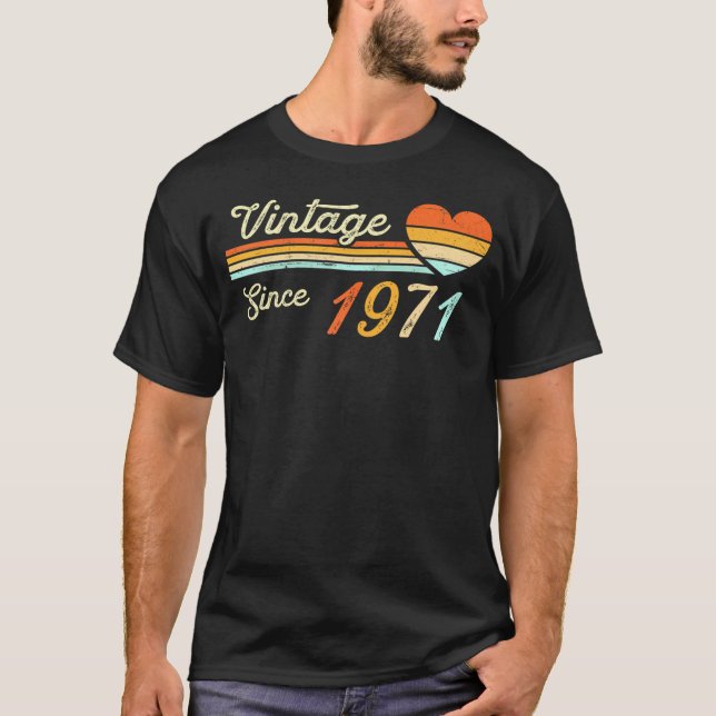 T-shirt Née En 1971 Femmes D'Anniversaire (Devant)