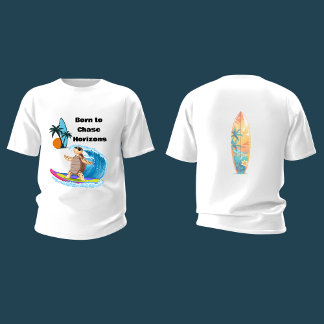 T-shirt Née pour poursuivre les vagues d'horizon