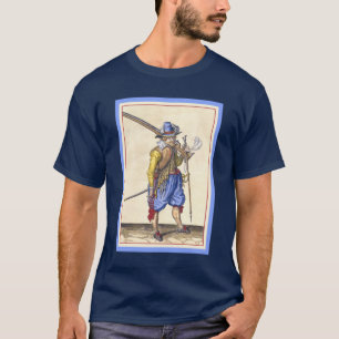 T-shirt néerlandais de mousquetaire de la gravure