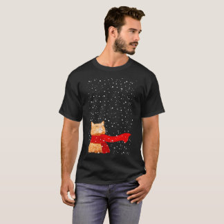 T-shirt Neige d'amour de chat tigré aussi