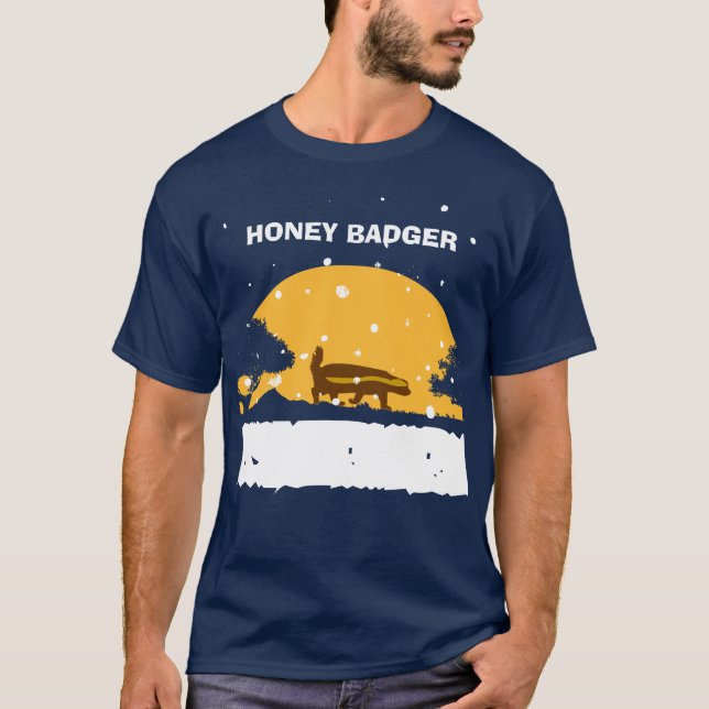 T-shirt neige de blaireau de miel (Devant)