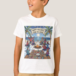 T-shirt Neige en bord de mer
