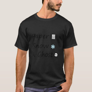 T-shirt Neige en Papier Un Fantôme Drôle