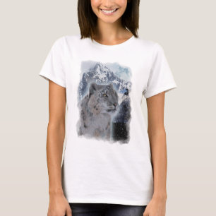T-shirt NEIGE LEOPARD Espèces menacées de Gros Chat