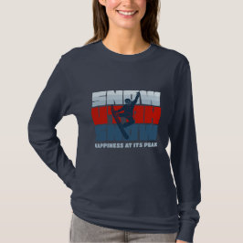T-shirt Neige, Utah, Neige, Bonheur À Son Sommet Pour Elle