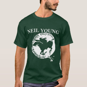T-shirt Neil Young Crazy Horse Unise Retro Rock Horse fami